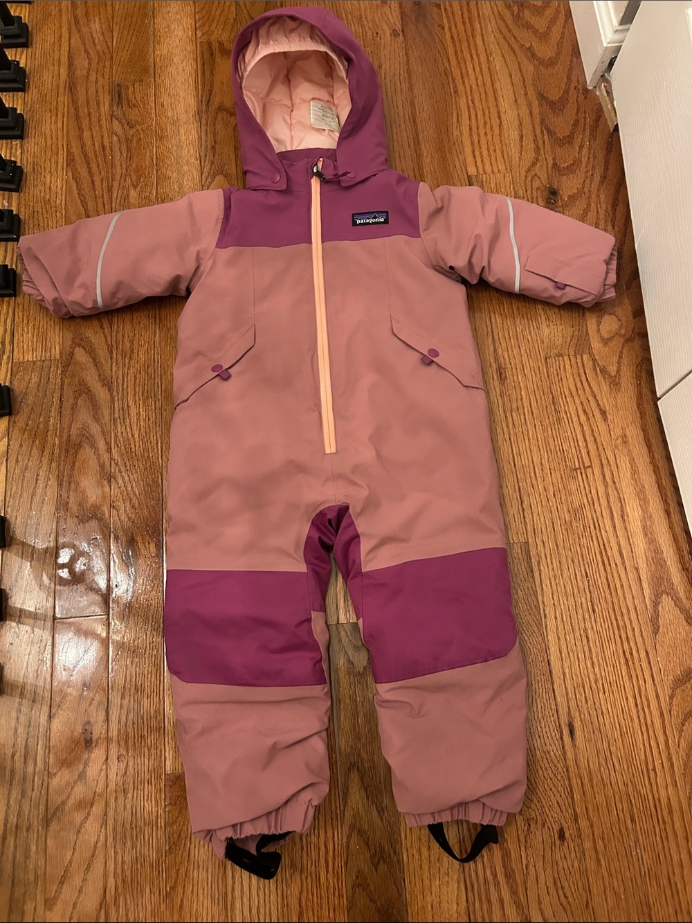 Patagonia Two-Tone Pink and Plum Kids' Insulated Snowsuit 12-18M